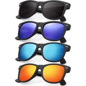 4 Pack Polarized Sunglasses Womens Men Fashion UV Blocking UV400 Protection